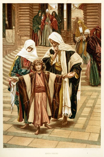 Jesus encontrado, São Lucas - Capítulo 2 - Bíblia de James Jacques Joseph after Tissot