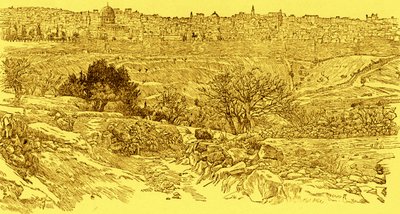 Cidade Velha de Jerusalém visto do Monte das Oliveiras de James Jacques Joseph after Tissot