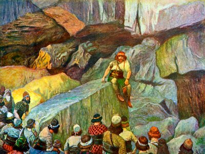 Sansão nas cavernas de Etam por Tissot - Bíblia de James Jacques Joseph after Tissot