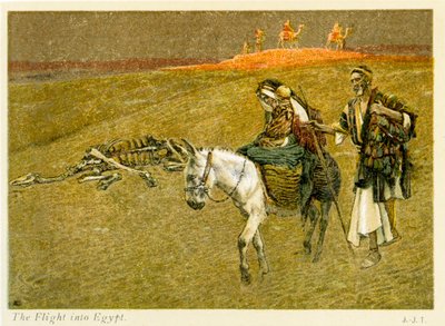 A fuga para o Egito, São Mateus - Capítulo 2 - Bíblia de James Jacques Joseph after Tissot