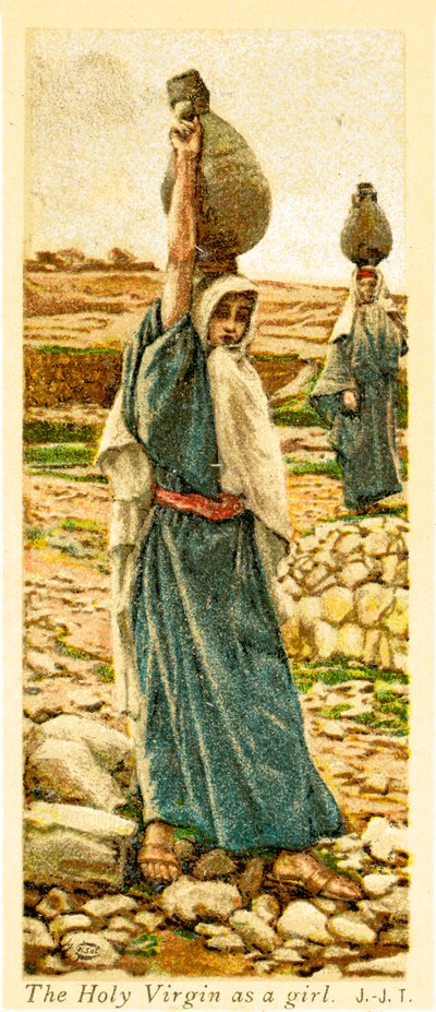 A Santíssima Virgem como uma menina - Bíblia de James Jacques Joseph after Tissot