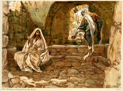 A mulher de Samaria no poço - São João - Bíblia de James Jacques Joseph after Tissot