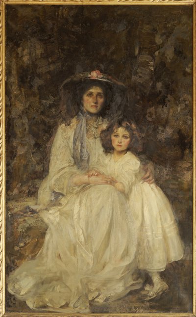 Lady Dickson-Poynder e sua filha Joan, c.1905 de James Jebusa Shannon