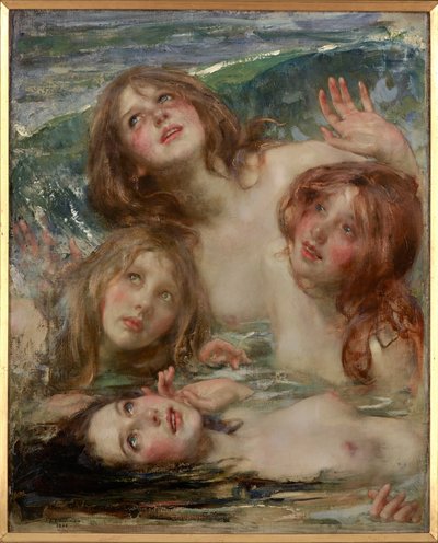 Sirenes (óleo sobre tela) de James Jebusa Shannon
