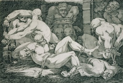 Ugolino e seus filhos na torre da fome, do século XVIII de James Jefferys