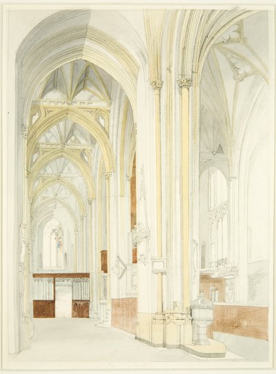 Interior da Catedral de Bristol (inacabado) de James Johnson