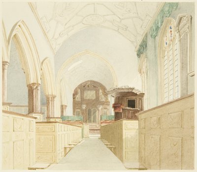 Interior da Igreja de St Mary-le-Port de James Johnson