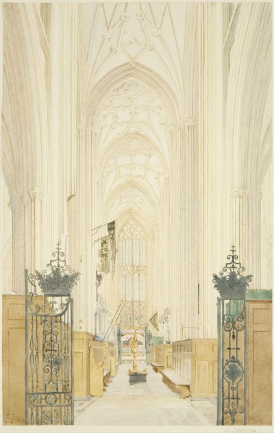 Transeção de St Mary Redcliffe, olhando para o Sul de James Johnson