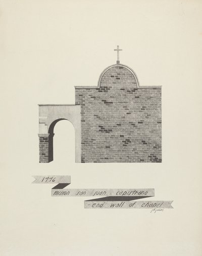 Missão São João Capistrano - Fim da Parede da Capela de James Jones