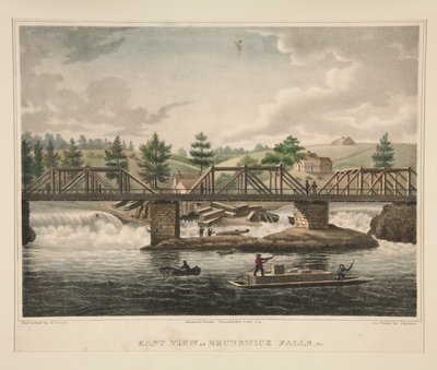 Vista leste das cataratas de Brunswick, eu. de James Kidder