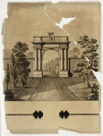 Entrada monumental do cemitério de James Malton
