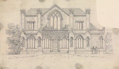 Desenho preparatório para Desenho 16, Placa 12 de Uma Colecção de Desenhos para Retiros Rurais de James Malton