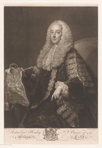 Portret de Robert Henley Robert Lord Henley Baron of Grainge (título no objeto) de James McArdell