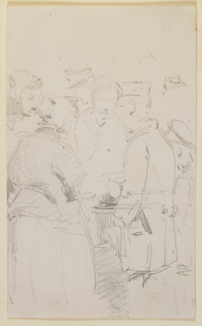 Um grupo de figuras em torno de um braseiro de James Abbott McNeill Whistler