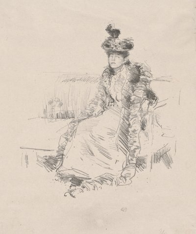 Uma senhora sentada de James Abbott McNeill Whistler