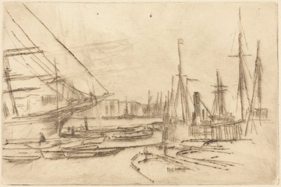Um esboço de Billingsgate de James McNeill Whistler