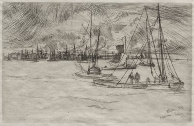 Amesterdão vista do Tolhuis de James McNeill Whistler