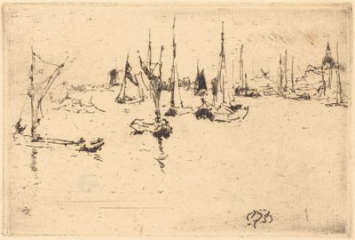 Barcos, Dordrecht de James McNeill Whistler