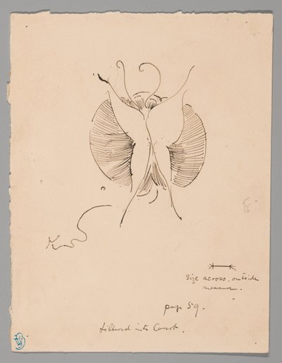 Borboleta (frente); Fragmento de borboleta (verso) de James McNeill Whistler
