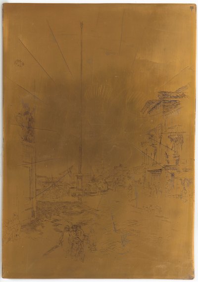 Placa de impressão cancelada para <em>The Little Mast</em> de James Abbott McNeill Whistler