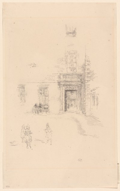 Courtyard, Chelsea Hospital de James Abbott McNeill Whistler