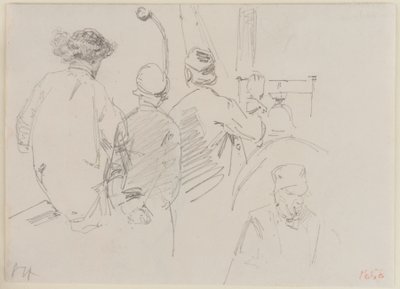 Quatro homens a bordo de um barco de James Abbott McNeill Whistler