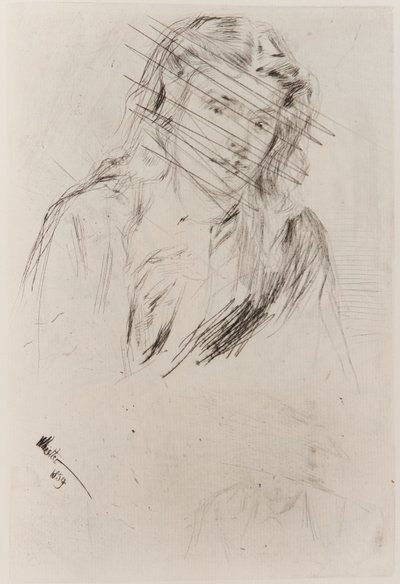 Cabeça Curvada de Fumette de James Abbott McNeill Whistler
