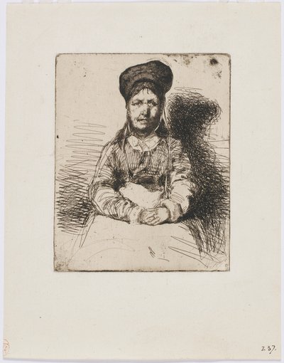 La Retameuse. Uma das doze gravuras da natureza (o conjunto francês) de James Abbott McNeill Whistler