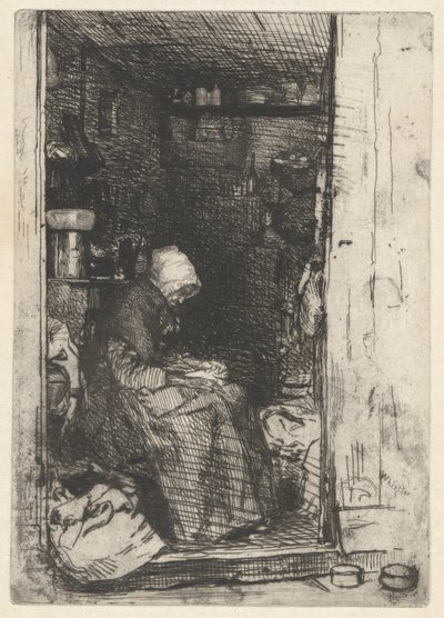 La Vielle aux Loques, do conjunto francês (Douze Eaux-Fortes d de James Abbott McNeill Whistler