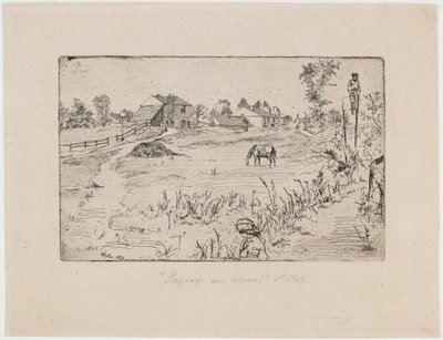 Paisagem com cavalos de James Abbott McNeill Whistler