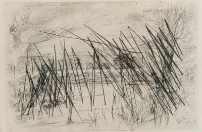 Paisagem com um pescador de James Abbott McNeill Whistler