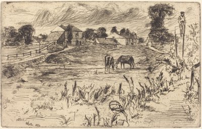 paisagem com o cavalo de James Abbott McNeill Whistler