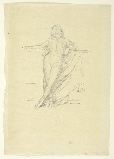 Pequena Figura Drapejada, Inclinada de James Abbott McNeill Whistler