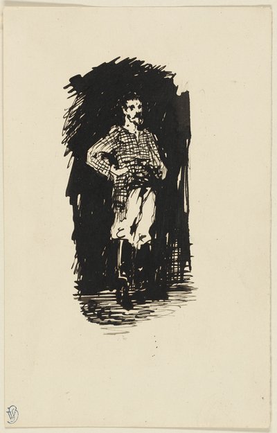 Homem com camisa de xadrez de James McNeill Whistler