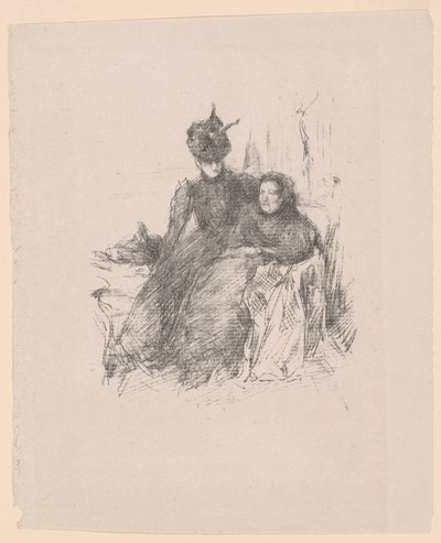 Mãe e Filha [La Mère Malade] de James McNeill Whistler