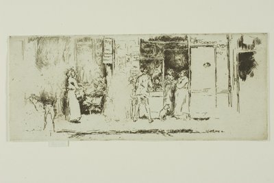 Banca de jornal, Rue de Seine de James Abbott McNeill Whistler