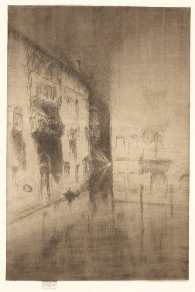 Nocturno: Palácios, do Segundo Conjunto de Veneza (Um Conjunto de Vinte e Seis Gravuras) de James Abbott McNeill Whistler