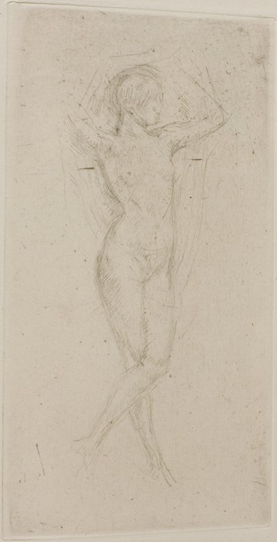 Garota nua com os braços levantados de James Abbott McNeill Whistler