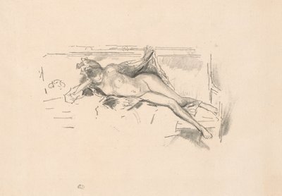 Modelo nu, reclinado de James Abbott McNeill Whistler