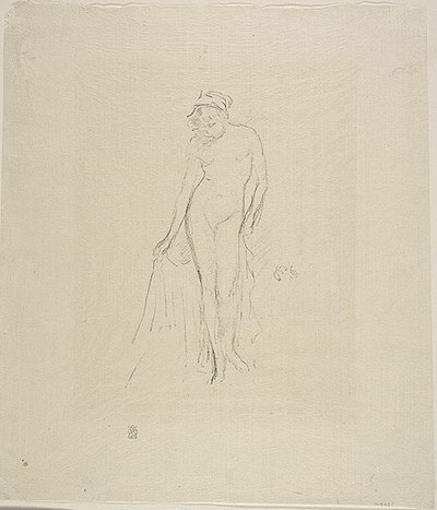 Modelo nu, em pé de James Abbott McNeill Whistler