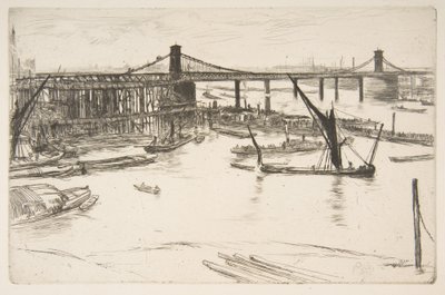 Antiga ponte de Hungerford de James McNeill Whistler