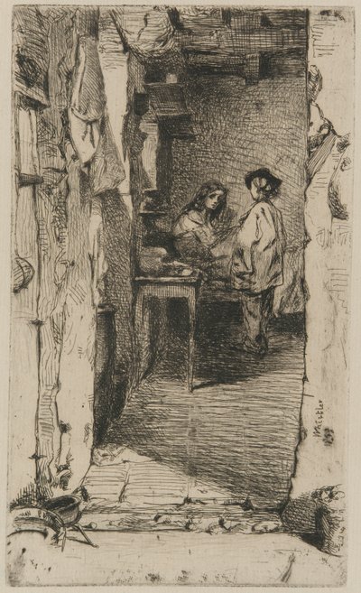 Rag Pickers, distrito de Mouffetard, Paris de James Abbott McNeill Whistler