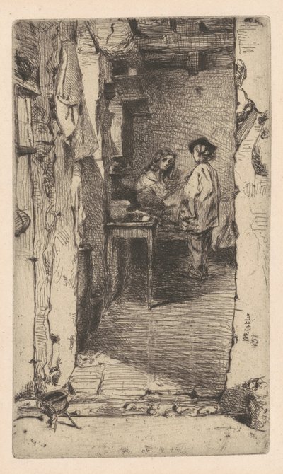 Rag Pickers, distrito de Mouffetard, Paris de James Abbott McNeill Whistler
