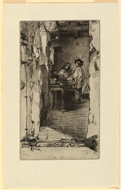Rag Pickers, distrito de Mouffetard, Paris de James Abbott McNeill Whistler