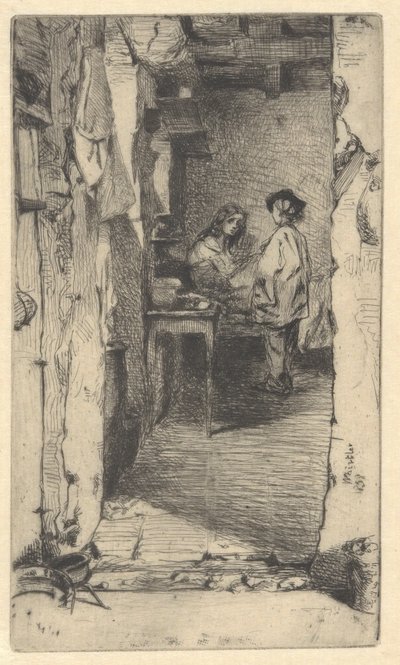 Rag Pickers, distrito de Mouffetard, Paris de James Abbott McNeill Whistler