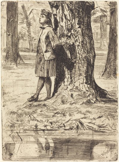 Seymour em pé debaixo de uma árvore de James Abbott McNeill Whistler