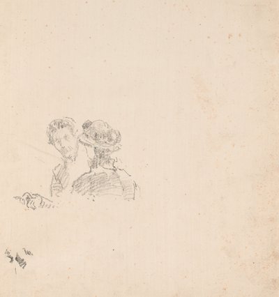 Esboço: Autorretrato com Miss R. Birnie Philip de James McNeill Whistler