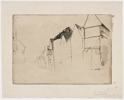 Esboço de casas de James Abbott McNeill Whistler