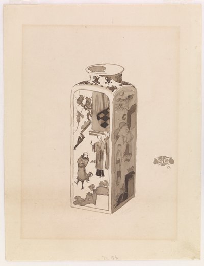 Recipiente quadrado com gargalo expansível de James Abbott McNeill Whistler