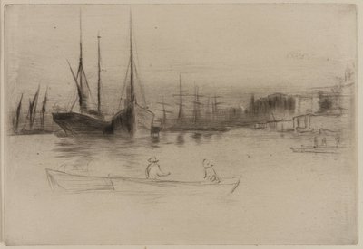 Barcos a vapor fora da torre de James Abbott McNeill Whistler